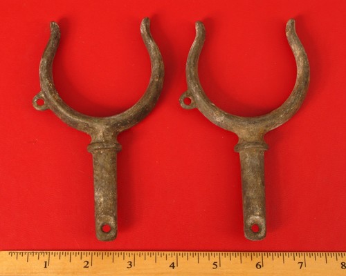 Antique steel boat oarlocks - antique,