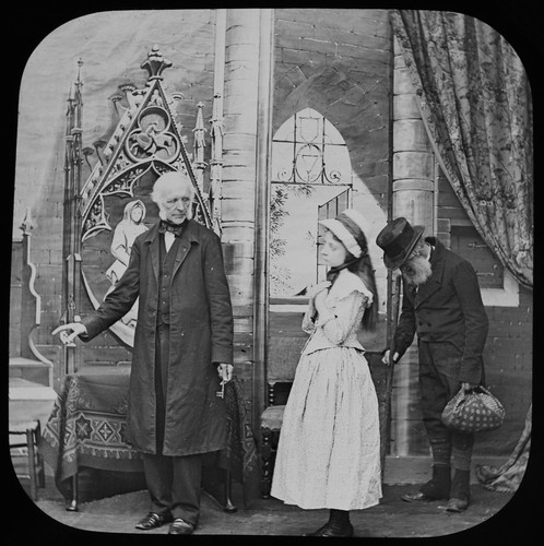 Magic lantern slide the - b&w,