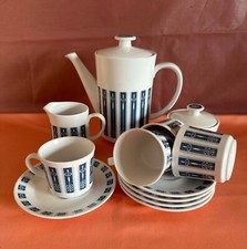 Vintage Noritake Progression Coffee set for 4 "Pacific" Pattern. c.1970