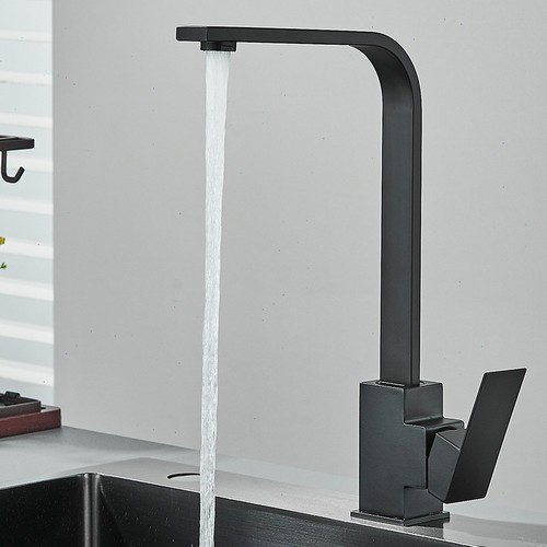 Black kitchen mixer taps 360 - black,