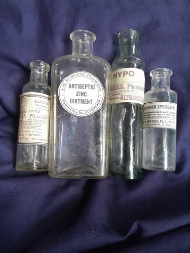 Old chemist bottles - old,