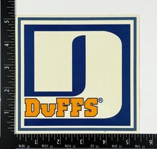 Duffs Shoes Footwear Square 1990's original vintage NOS skateboard sticker decal