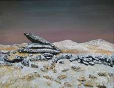 Original Acrylic Painting on Canvas "Belstone Tor, Dartmoor" 20 x 16 ins