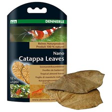 Dennerle Nano Catappa Leaves 12 pcs Indian Almond Shrimp Discus Betta Fish Tank