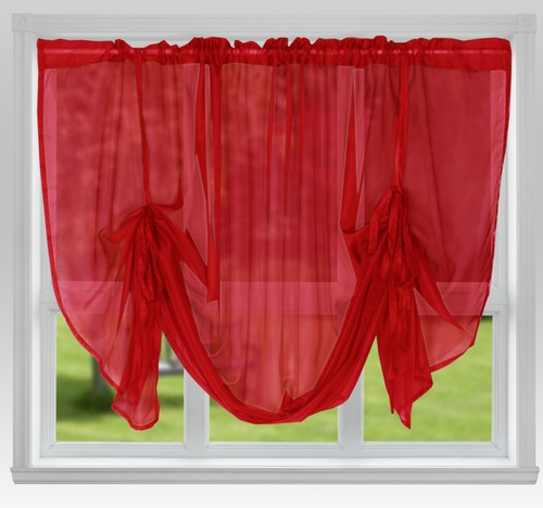 Voile tie blinds wide - voile,