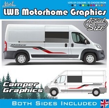 L3 Fiat Ducato L2 XLWB LWB Motorhome Camper Van Stripes Graphics Decals 029
