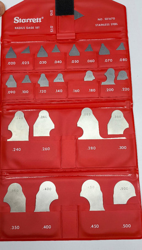 Starrett radius gauges gages - starrett,