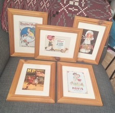 Set of 5 Vintage Framed