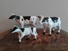 Farmyard Animals Spotty Black & White Dairy Fresian Cows & Calf Farm Toy Cow