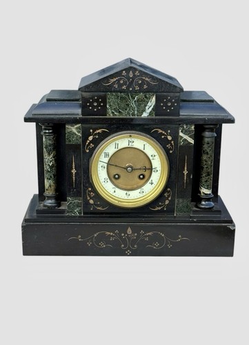 Victorian black slate mantel - victorian,
