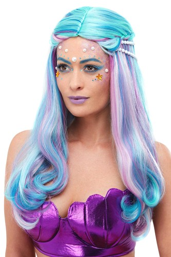 Smiffys mermaid wig blue - smiffys,