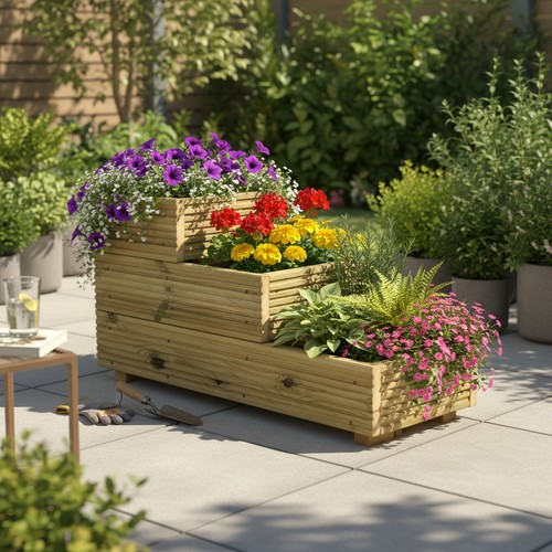 Medium tiered garden steps - medium, 3