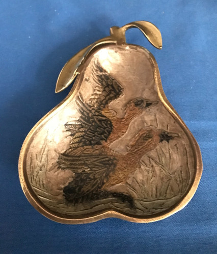 Vintage indian brass impressed - indian,