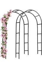 Black Metal Garden Arch Set Of