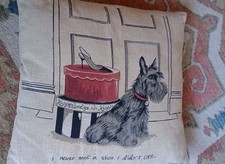 Vintage Alex Clark Scotty Dog Cushion Cover 17inch x 16inch With Insert
