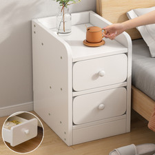 Small Slim Bedside Table Sofa End Side Table Nightstand Bedroom Drawer Cabinet