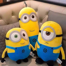 Cute Minion Kevin In Jeans 8"  Soft Plush Toy  Character Christmas Birthday Gift