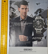 SEIKO - NOVAK DJOKOVIC - ASTRON GPS SOLAR - 2015 WATCH ADVERT- 10X7 IN WALLART