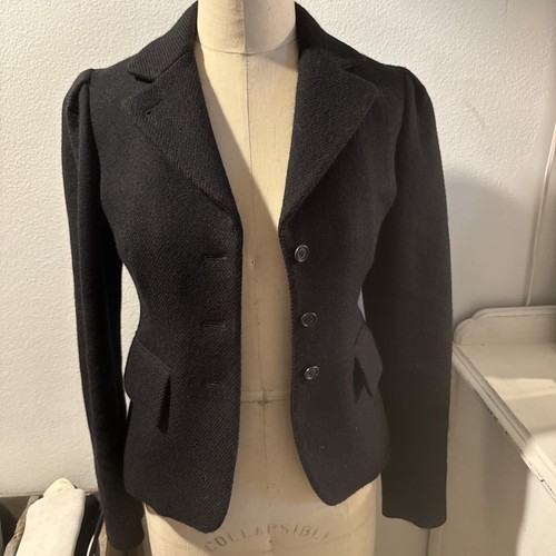 Prada black wool classic - black,