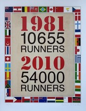 PETER BLAKE RA b1932 “Great North Run 54,000 runners Limited Ed Print edition 75