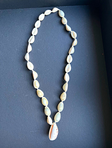 Real cowrie shell necklace - cowrie,