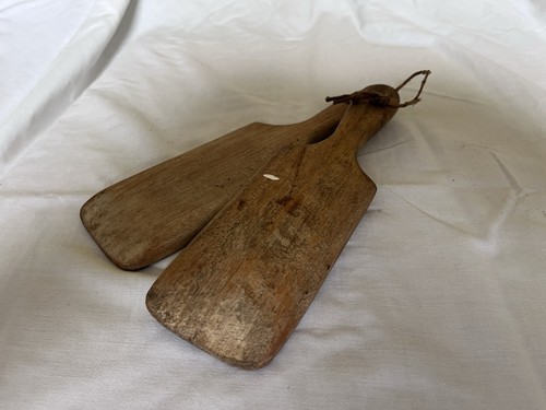 Antique wooden butter pats - antique,
