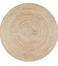 Living Room Round Jute Rug Hand Braided Bohemian Area Rug Rustic Look Carpet
