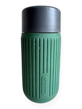 Leakproof Glass Travel Cup Silicone Sleeve 340ml BPA Free Easy Clean black+blum