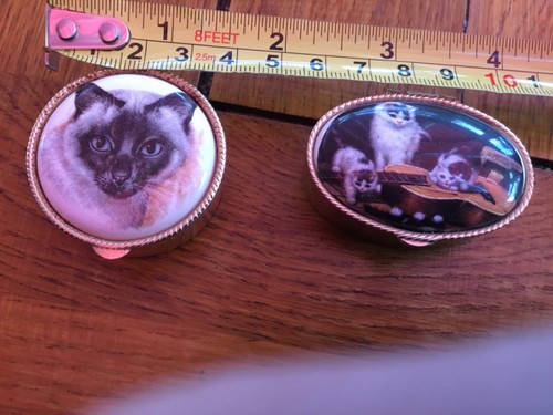 Vintage cat trinket pill - 2,
