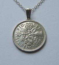 Single Sixpence Coin Necklace