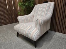 Marlow Sloped Armchair In Striped Pattern