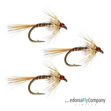 3 x Pearl Quill Cruncher Flies