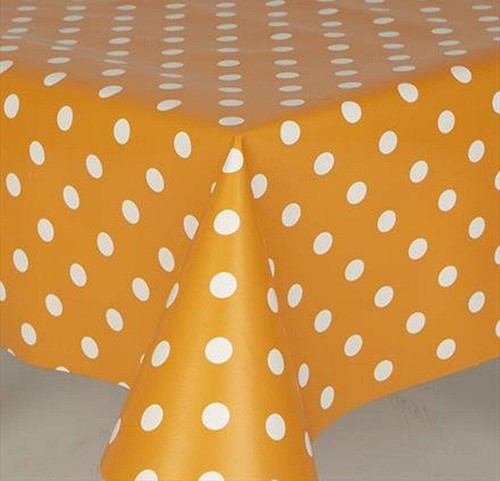 Orange and white - orange, dots