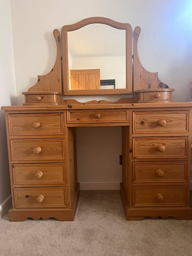 Wood dressing table set - dressing,