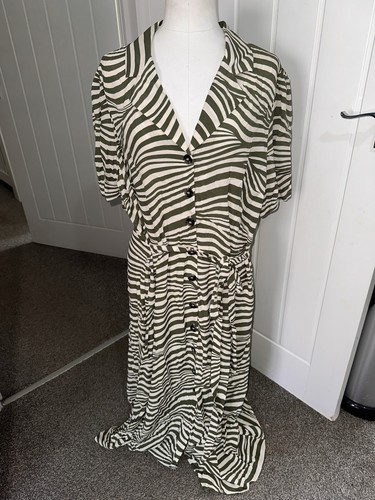 Finery khaki white striped - &,