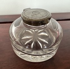 Antique Large Glass Inkwell
