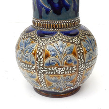 Lovely Vintage British ARTS & CRAFTS Doulton Lambeth Vase by CLARA S BARKER 1883