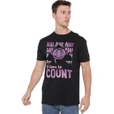 Sesame Street The Count Ah! Ah! Ah! T-Shirt S-5XL, Black