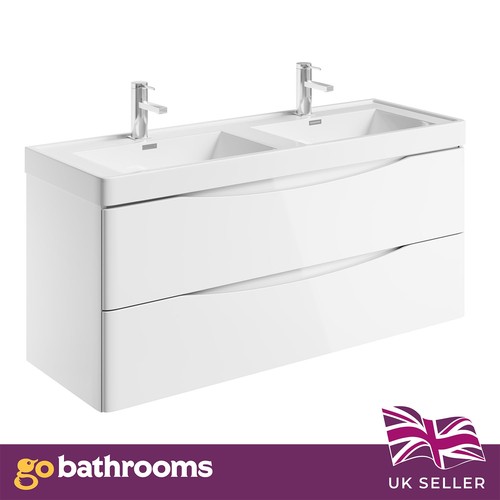 1200mm white gloss wall hung - gloss,