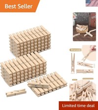 100 Pack Wooden Clothespins