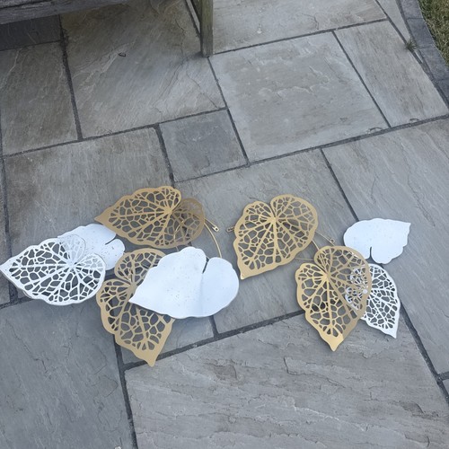 Gold white metal leaf - metal,