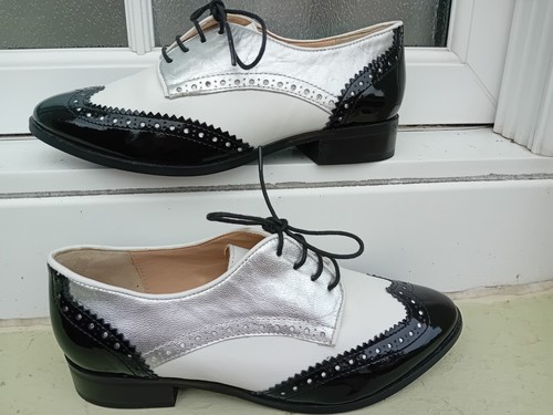 New ladies white black silver - new,