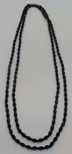 French jet black glass vintage