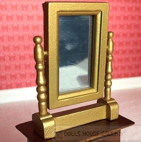 Golden swivel mirror - mirror,, dolls