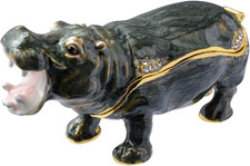 Hippo Jewelry Box Golden