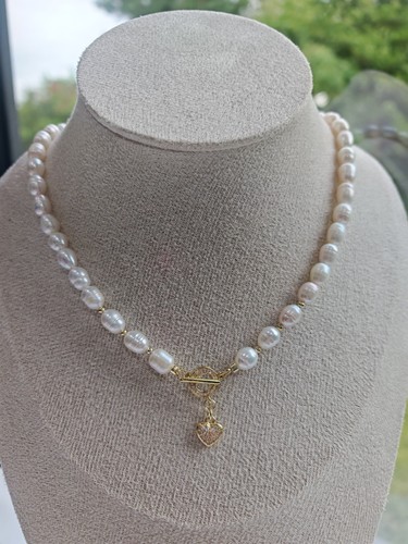Elegant real pearl gold tone - elegant,