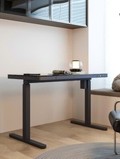 Glass Top Height Adjustable Electric Standing Desk with USB & Wireless Charger