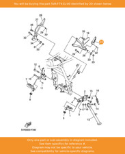 YAMAHA Footrest, Rear 1