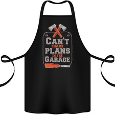 Plans In the Garage Carpenter DIY Tradesman Cotton Apron 100% Organic