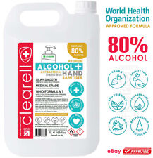 Clearell 5L - 20L | HAND SANITISER | 80% ALCOHOL WHO Formula Liquid Rub 5 Litres